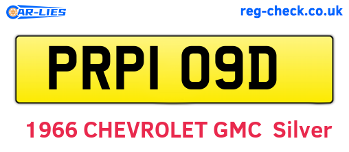 PRP109D are the vehicle registration plates.