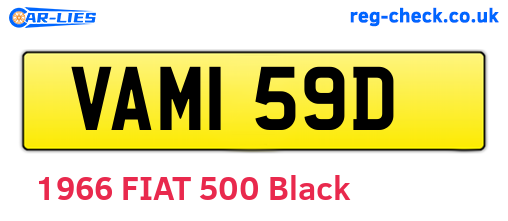VAM159D are the vehicle registration plates.