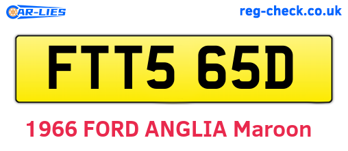 FTT565D are the vehicle registration plates.