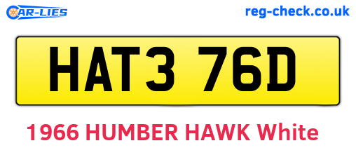 HAT376D are the vehicle registration plates.