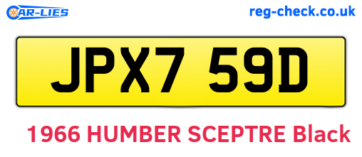 JPX759D are the vehicle registration plates.
