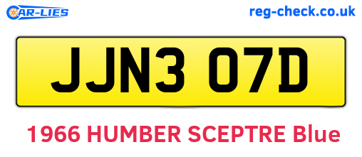 JJN307D are the vehicle registration plates.
