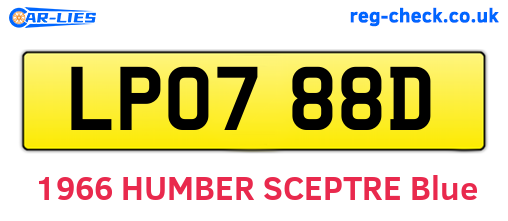 LPO788D are the vehicle registration plates.