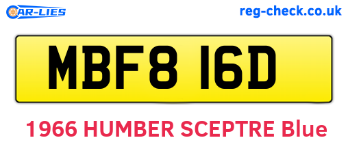 MBF816D are the vehicle registration plates.