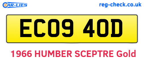ECO940D are the vehicle registration plates.