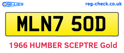 MLN750D are the vehicle registration plates.