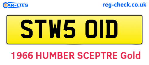 STW501D are the vehicle registration plates.