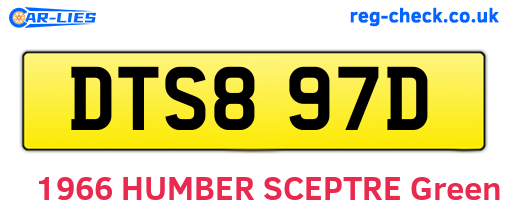 DTS897D are the vehicle registration plates.