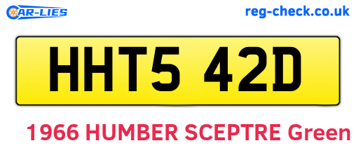 HHT542D are the vehicle registration plates.