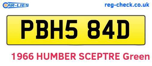 PBH584D are the vehicle registration plates.