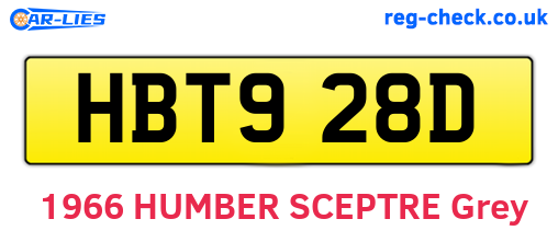 HBT928D are the vehicle registration plates.
