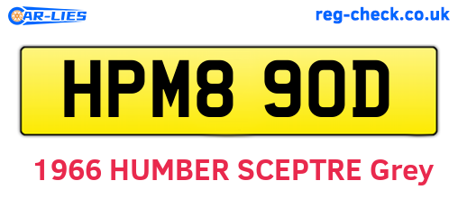 HPM890D are the vehicle registration plates.
