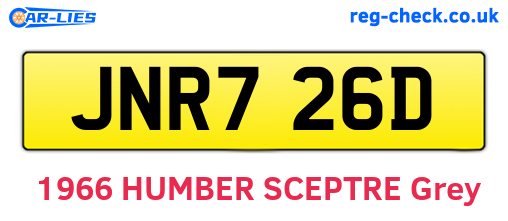 JNR726D are the vehicle registration plates.