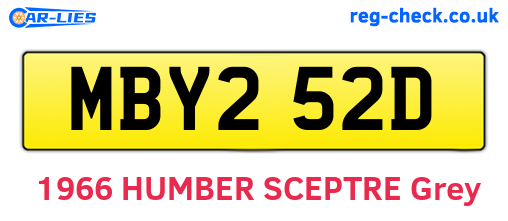 MBY252D are the vehicle registration plates.