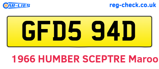 GFD594D are the vehicle registration plates.