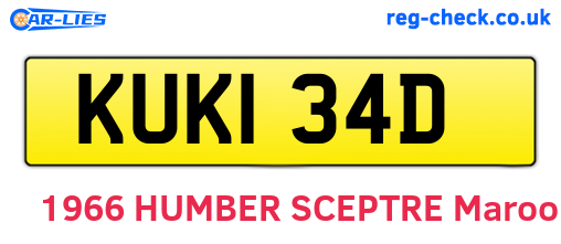 KUK134D are the vehicle registration plates.