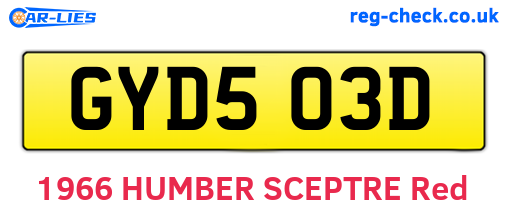 GYD503D are the vehicle registration plates.