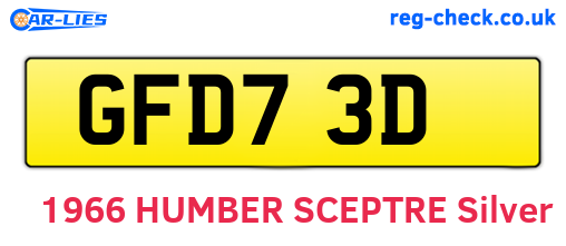 GFD73D are the vehicle registration plates.