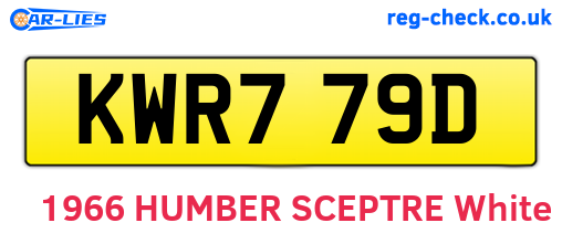 KWR779D are the vehicle registration plates.