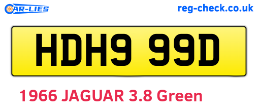 HDH999D are the vehicle registration plates.
