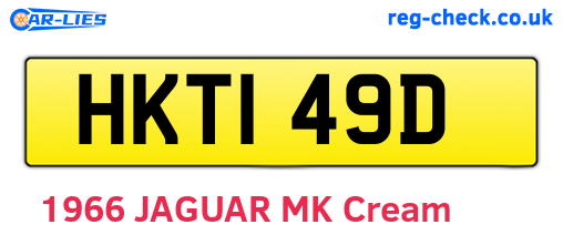 HKT149D are the vehicle registration plates.