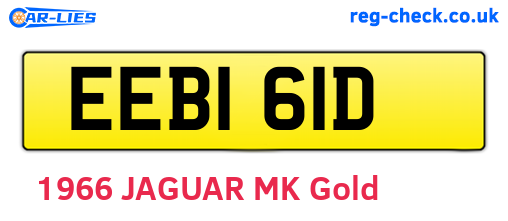 EEB161D are the vehicle registration plates.
