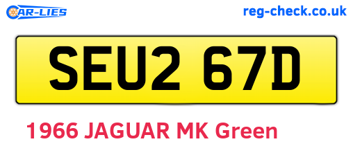 SEU267D are the vehicle registration plates.