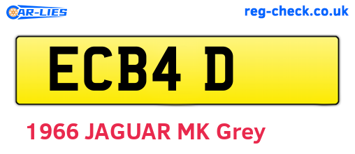 ECB4D are the vehicle registration plates.