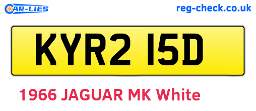 KYR215D are the vehicle registration plates.
