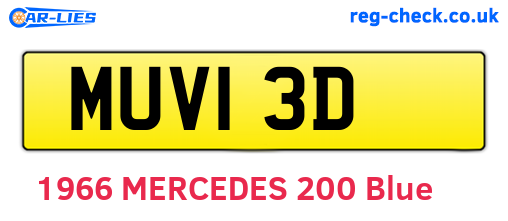 MUV13D are the vehicle registration plates.