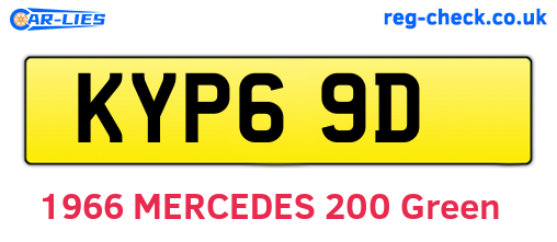 KYP69D are the vehicle registration plates.