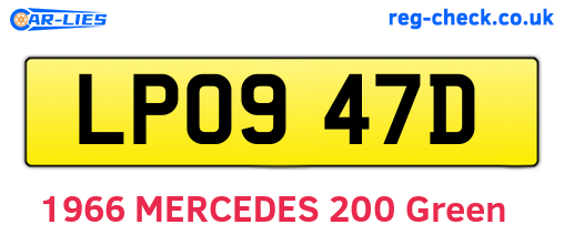 LPO947D are the vehicle registration plates.