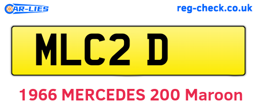 MLC2D are the vehicle registration plates.