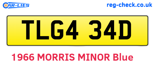 TLG434D are the vehicle registration plates.