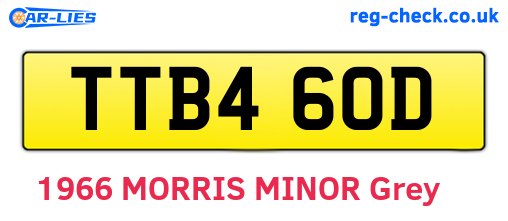 TTB460D are the vehicle registration plates.