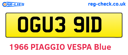 OGU391D are the vehicle registration plates.