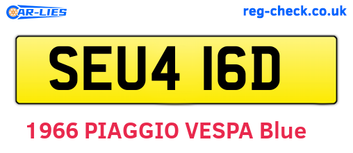 SEU416D are the vehicle registration plates.