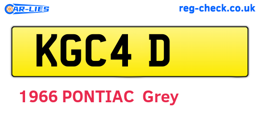 KGC4D are the vehicle registration plates.