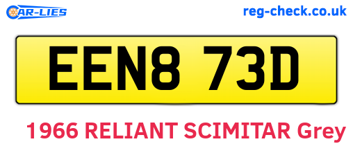 EEN873D are the vehicle registration plates.