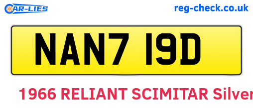 NAN719D are the vehicle registration plates.