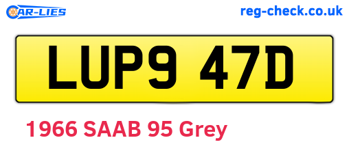 LUP947D are the vehicle registration plates.