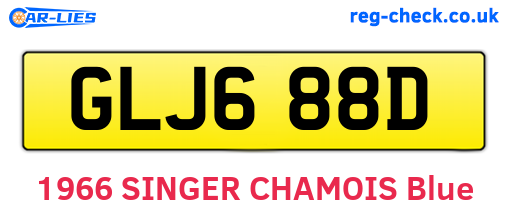GLJ688D are the vehicle registration plates.