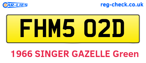 FHM502D are the vehicle registration plates.