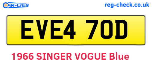 EVE470D are the vehicle registration plates.