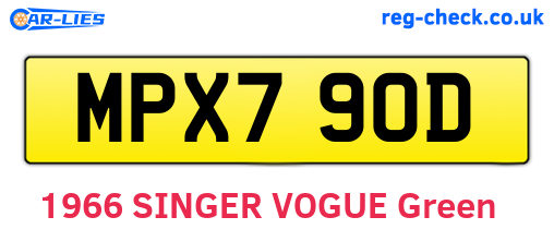 MPX790D are the vehicle registration plates.