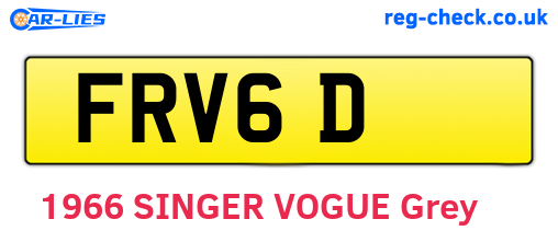 FRV6D are the vehicle registration plates.