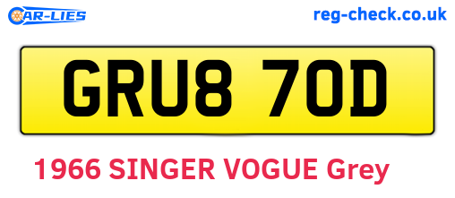 GRU870D are the vehicle registration plates.