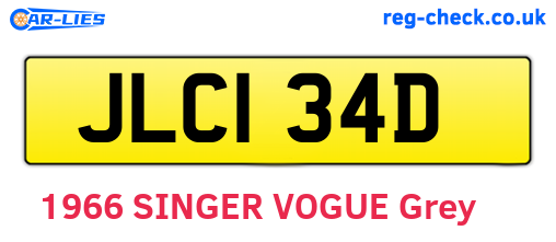 JLC134D are the vehicle registration plates.