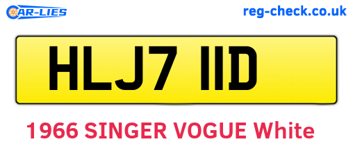 HLJ711D are the vehicle registration plates.