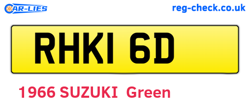 RHK16D are the vehicle registration plates.